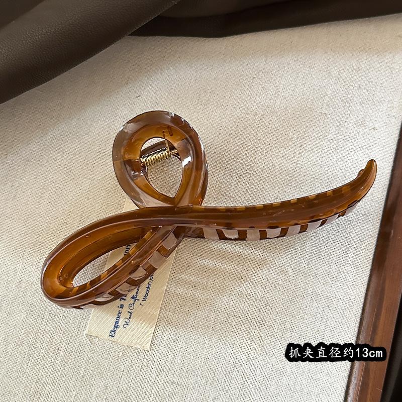 Jelly Colored Bow Grip Clip Sweet Ornament Back of Head Hair Shark Clip Simple Large Hair Clips Hairpin Fashion Hair Accessories