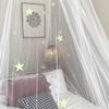 Luminous Dome Mosquito Net Kids Bed Mantle Foldable DIY Stars Sticking Baby Crib Netting Hanging Princess Mosquito Net Bedding