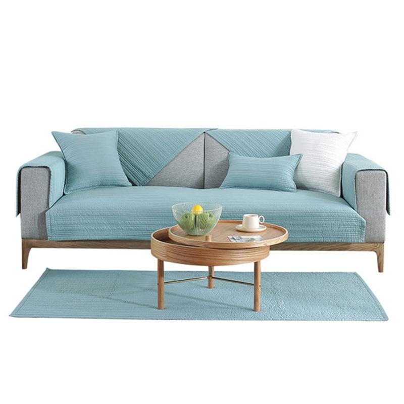 Luxury Living Room Sofa Cushion Cover Towel Four Seasons General Simple Modern Solid Color Cotton Non-slip Sofa Cover.