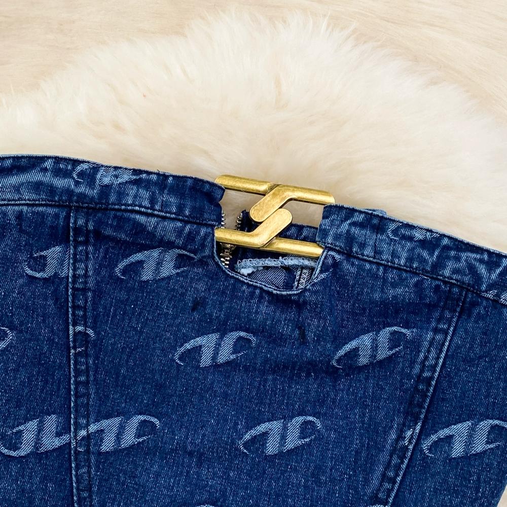 Letní džíny oblek Módní oblek Retro Temperament Džínové tílko Dvoudílné Ležérní Vysoký pas Tenké rovné kalhoty