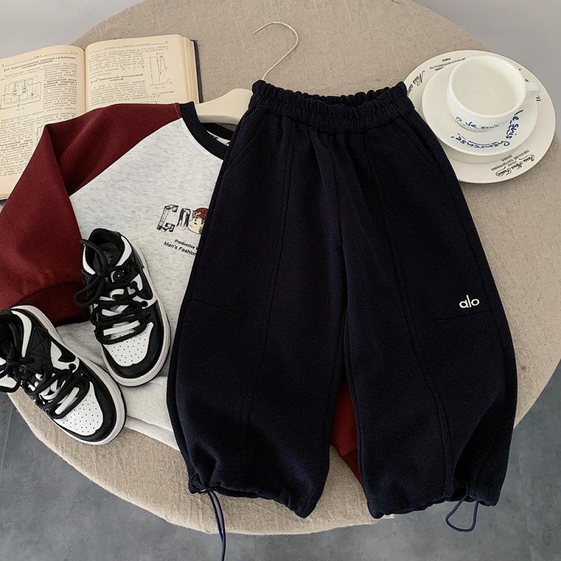Autumn New Korean Kids Sweatpants Unisex Casual Long Pants Trendy Outdoor Wear 90