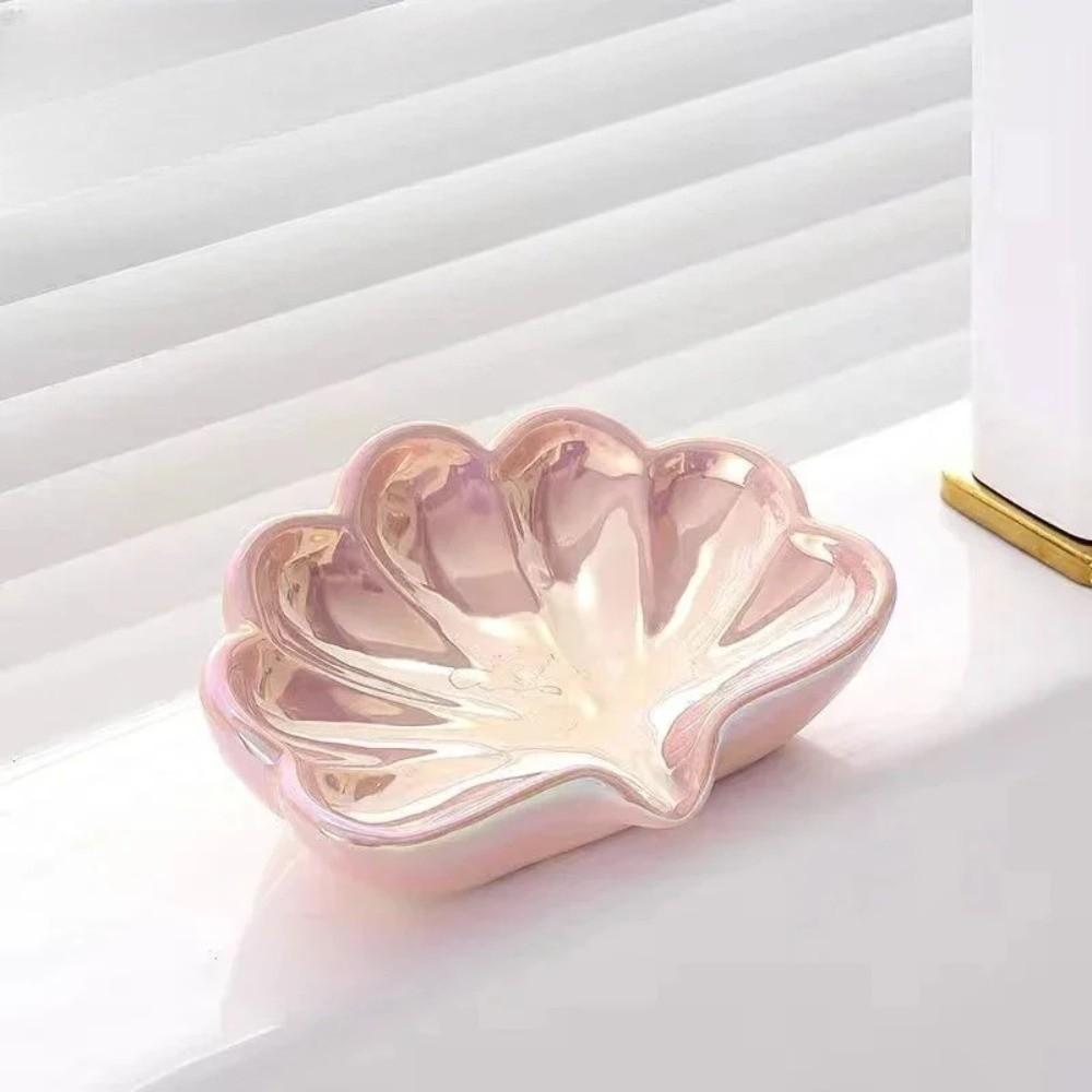 Shell Shaped Soap Dish Box Ceramic Home Bathroom Accessories New Soap Holder
