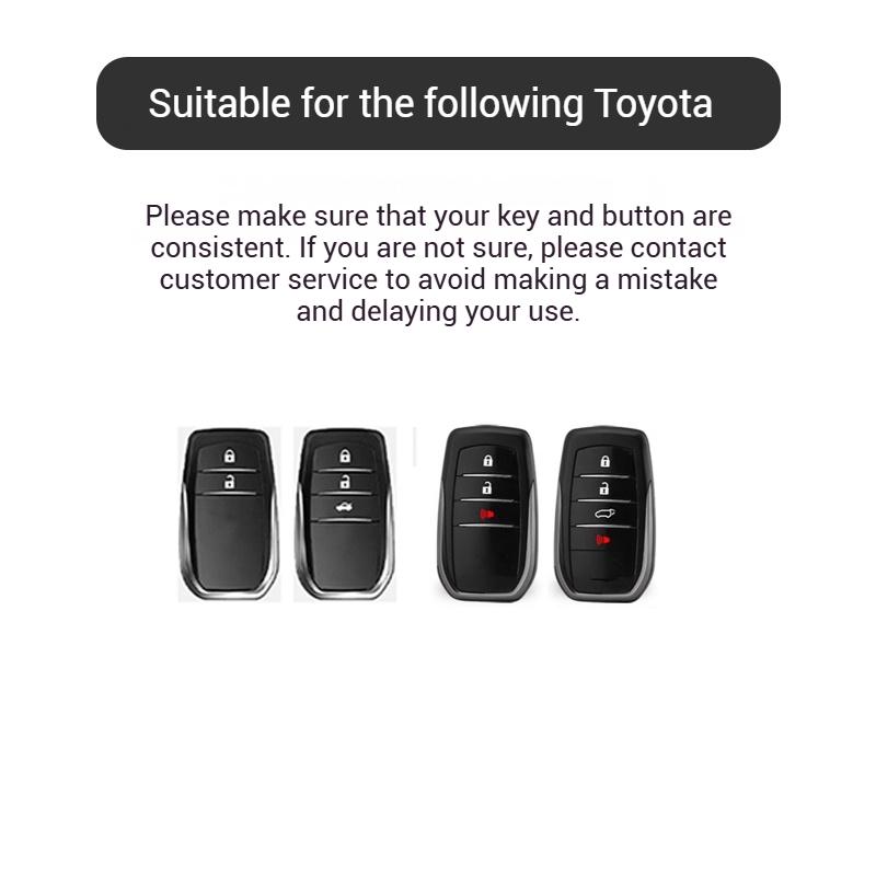 Neue Zinklegierung Leder Autoschlüssel Hülle Abdeckung Shell für Toyota CHR Hilux Fortuner Land Cruiser 200 Camry Corolla Crown RAV4 Highland