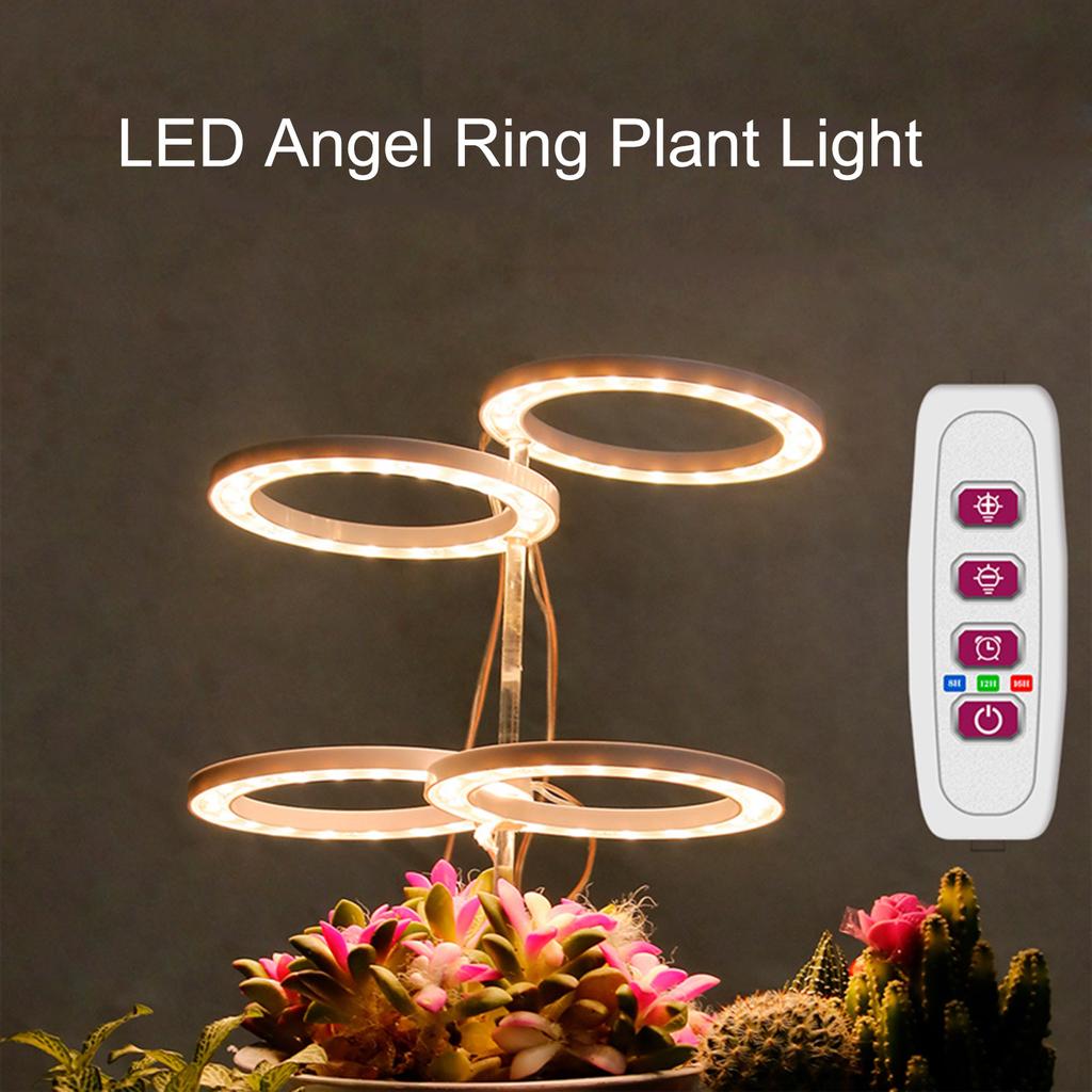 LED Plant Grow Light 5 Dimmable Modes Dual Head Timing USB Plant Lamp for Succulents Potted Plants