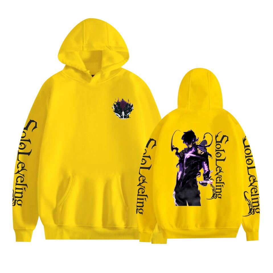 Solo Leveling Anime Mens Hoodie Sweatshirt CARTOON Hoodie Pullover Unisex Oversized Sweatshirt