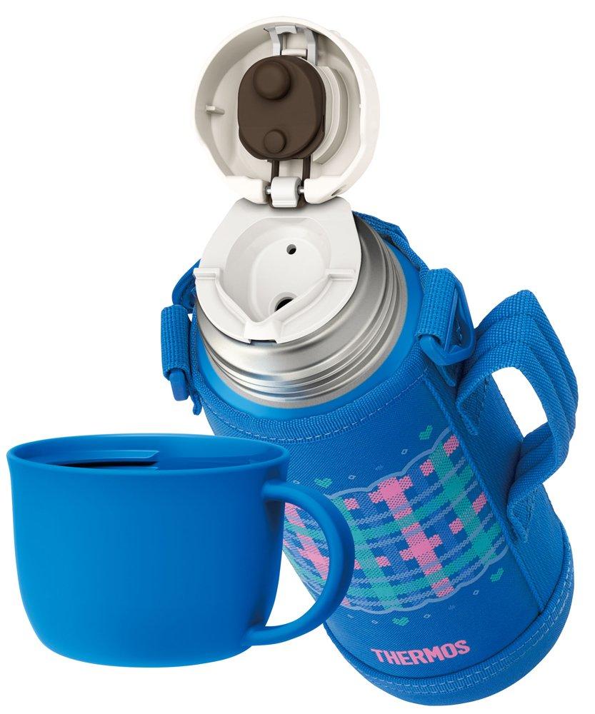 Thermos Vacuum Insulated 2-Way Bottle, 830ml/800ml, Check Blue, FHO-800WF CHBL