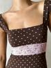 Y2K Sweet Retro Polka Dot Lace A-line Hem Camisole for Girls