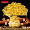 Citrine Money Tree Wine Cabinet Decor: Feng Shui Wealth Attraction Ornament for Home & Living Room, Perfect Creative Opening Gift