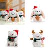 Christmas Plush Bear Snowman Soft Toy With Pp Cotton Filling For Holiday Gift