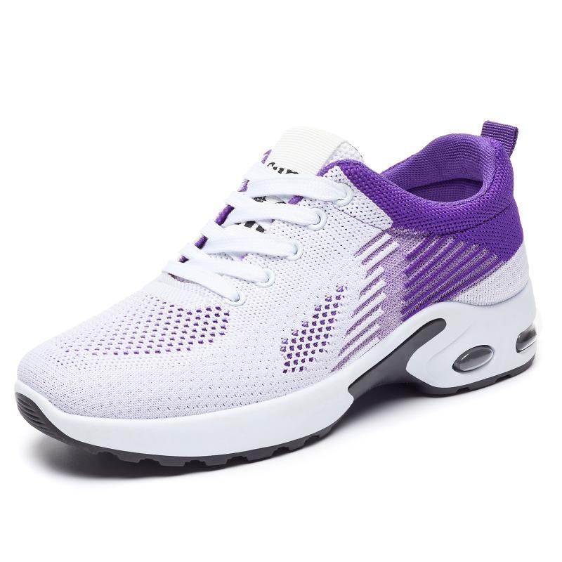 Women's Spring Cross-border Sports Shoes, Plus Size Soft Sole Running Shoes, Air Cushion Breathable Mesh Casual Sneakers
