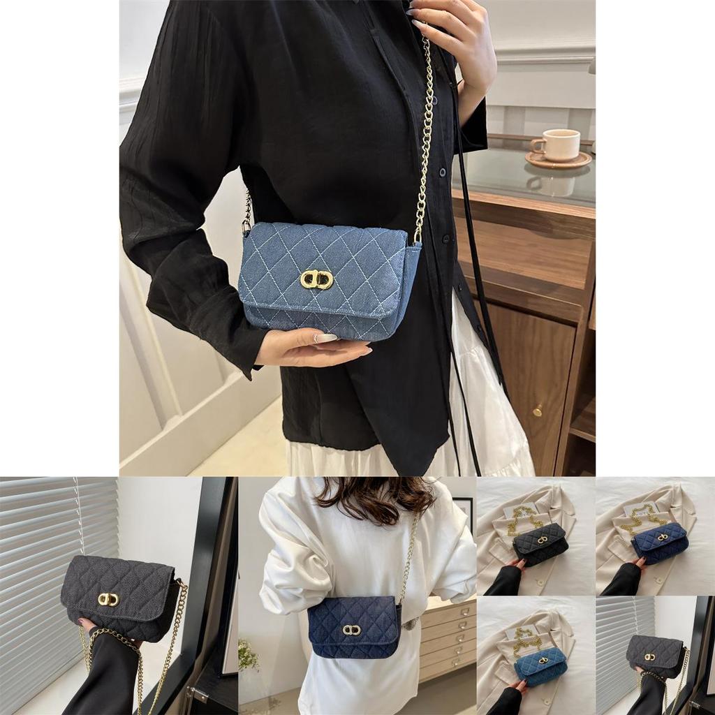 Trendige Damen-Kleinquadrat-Kettentasche für Frühling und Sommer Stilvolle Lässige Schulter-Crossbody-Handtasche