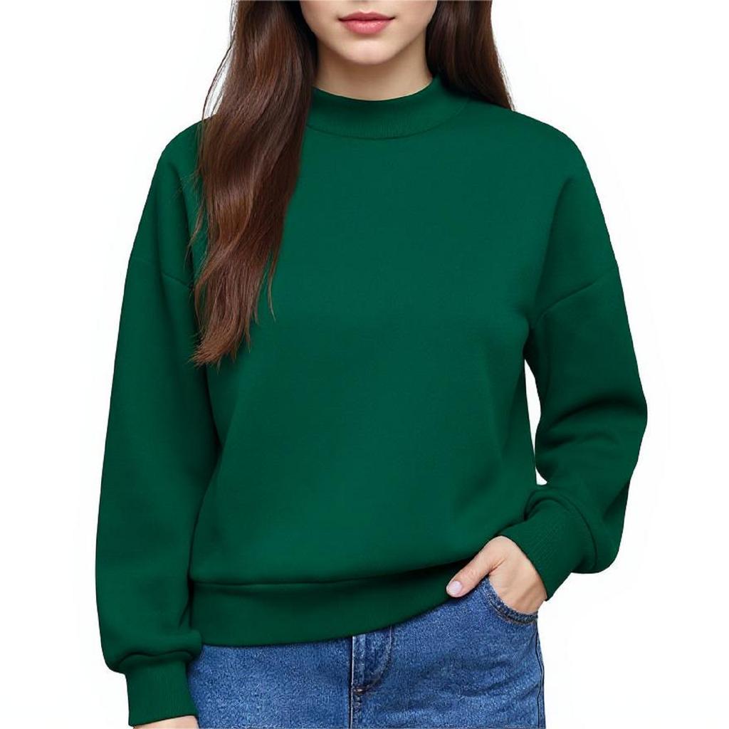 Teen Girls Solid Color Tops Cute Fashion Youth Long Sleeve Oversized Sweatshirts Teen Tops Winter Preppy Style Clothing