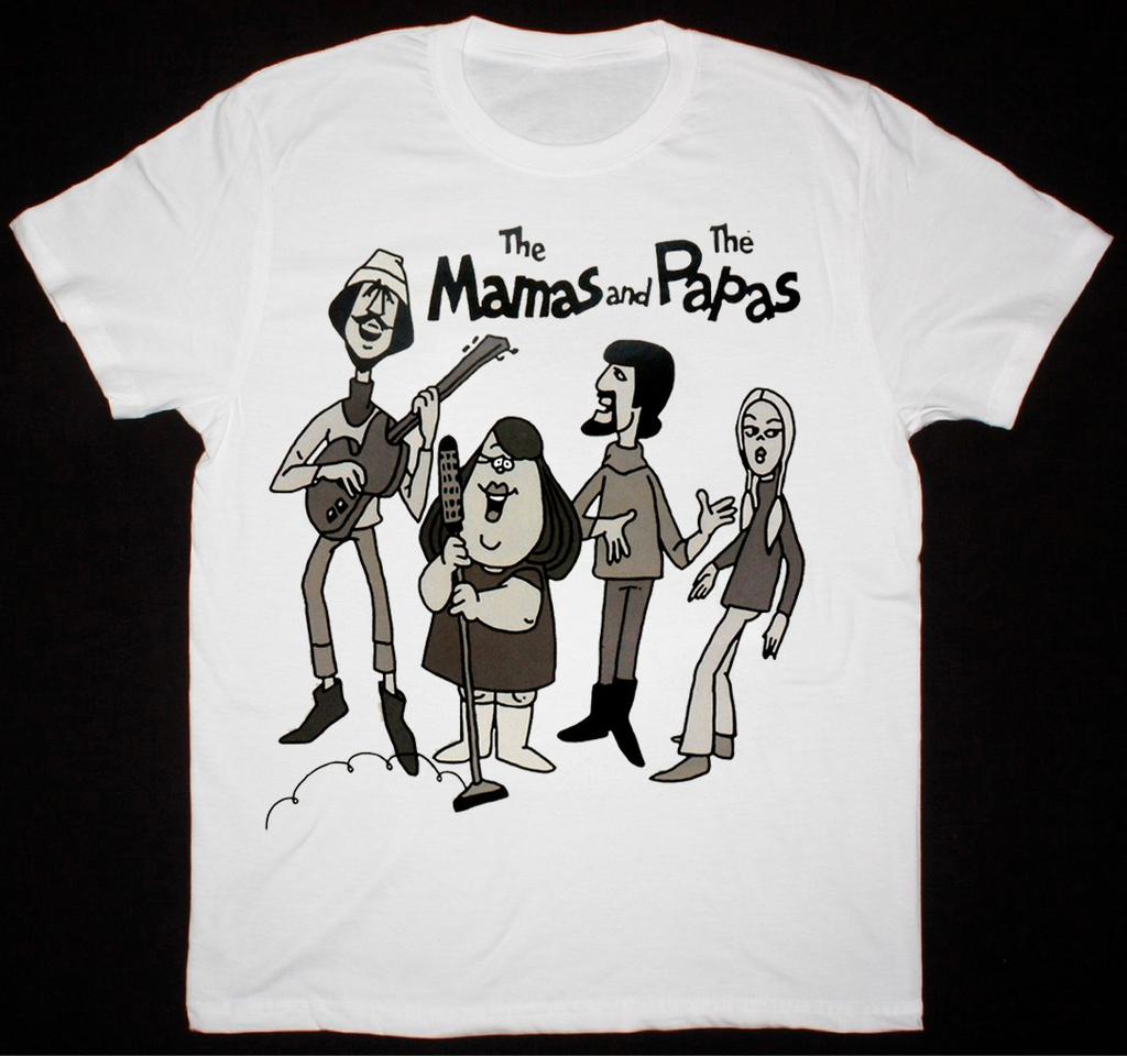 New The Mamas & the Papas Band Funny Cotton White Unisex Tee Shirt