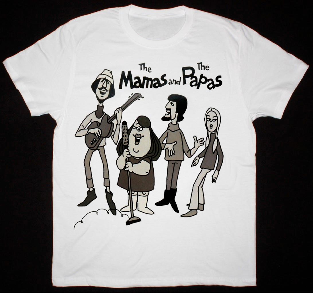 New The Mamas & the Papas Band Funny Cotton White Unisex Tee Shirt XXXXL