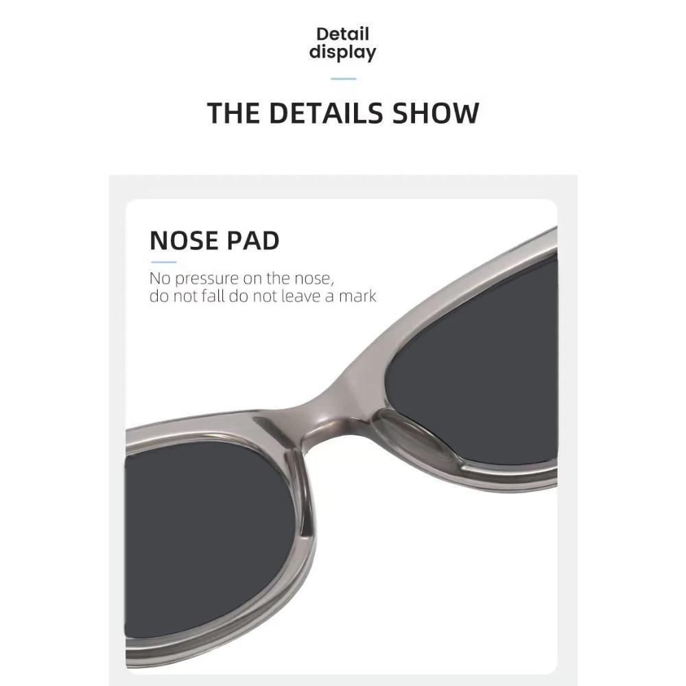 Fashion Gray Lenses Myopia Glasses for Women Trendy Casual Outdoor Sunglasses with Minus Diopters Cat Eye Anti-UV Eyewear Men