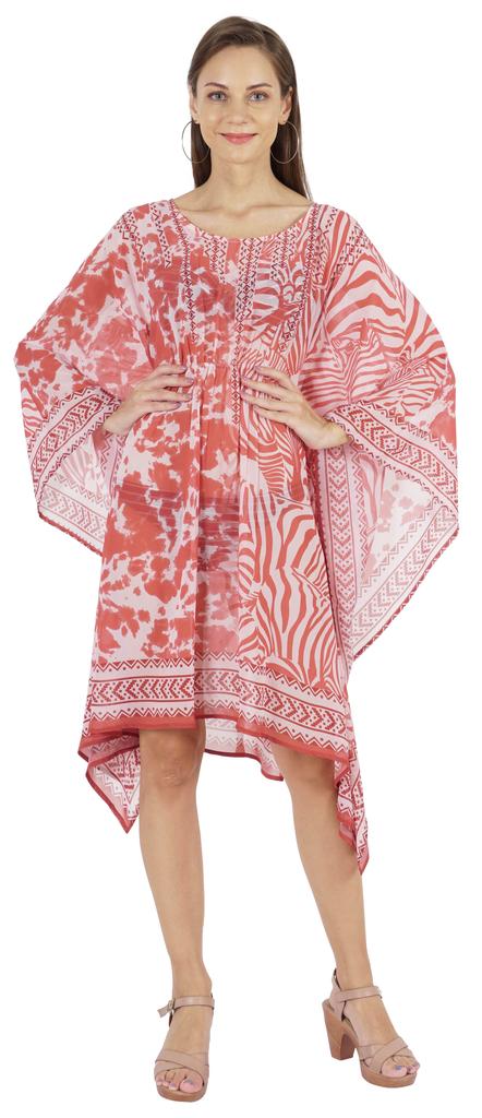 Moomaya Summer Bikini Cover Up Kaftan For Womens Sexy Sheer Swimwear Caftan Beach