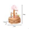 Handcrafted Wooden Music Box - Charming Clockwork Toy for Home Decor