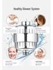 High-Flow 15-Stage Shower Filter: Removes Residual Chlorine & Beautifies Skin with 20-Layer Filter