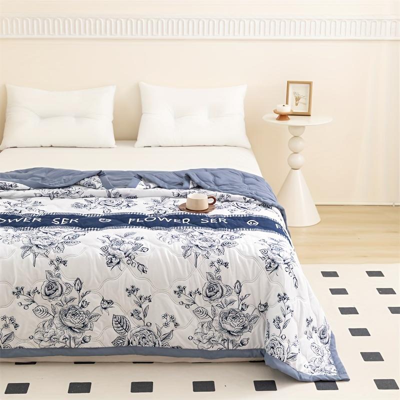 1pc Ultra-Soft Summer Cooling Blanket Cooling Blankets for Hot Sleepers,Modern Floral Pattern,Texture,Perfect for Bedroom, Guest Room, Sofa, or Travel