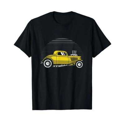 Hot Rod Tuning Retro Racing Car Sports T Shirt Vintage Soft Breathable Casual Versatile Stretched Homme Comfortable