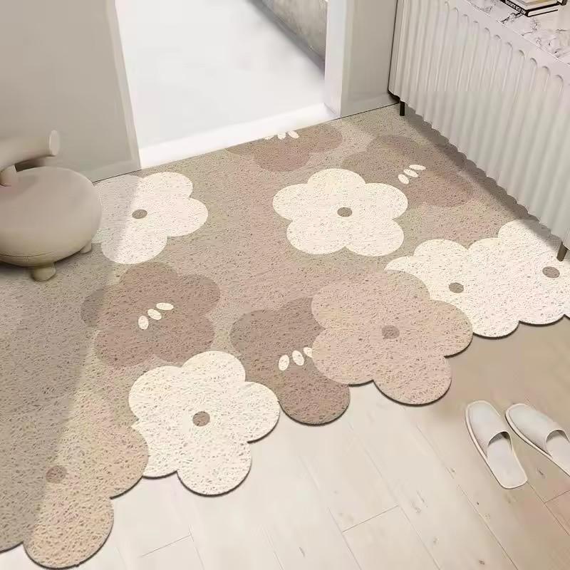 Silk Circle Entrance Door Mat Dirt Resistant and Dirt Resistant Foot Mat Cloud Shaped Door Mat Cutting At The Entrance