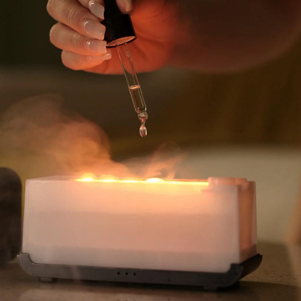 Bunte Aromatherapie-Maschine Desktop-Diffusor bunte Flamme Luftbefeuchter Haushalt kleine Simulation Flamme Aromatherapie-Maschine