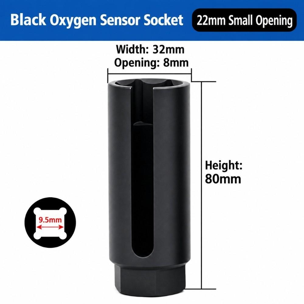 7/8 Inch Socket Narrow Mouth Sensor Sleeve Automotive Sensor Socket Wrench For Universal Vehicles