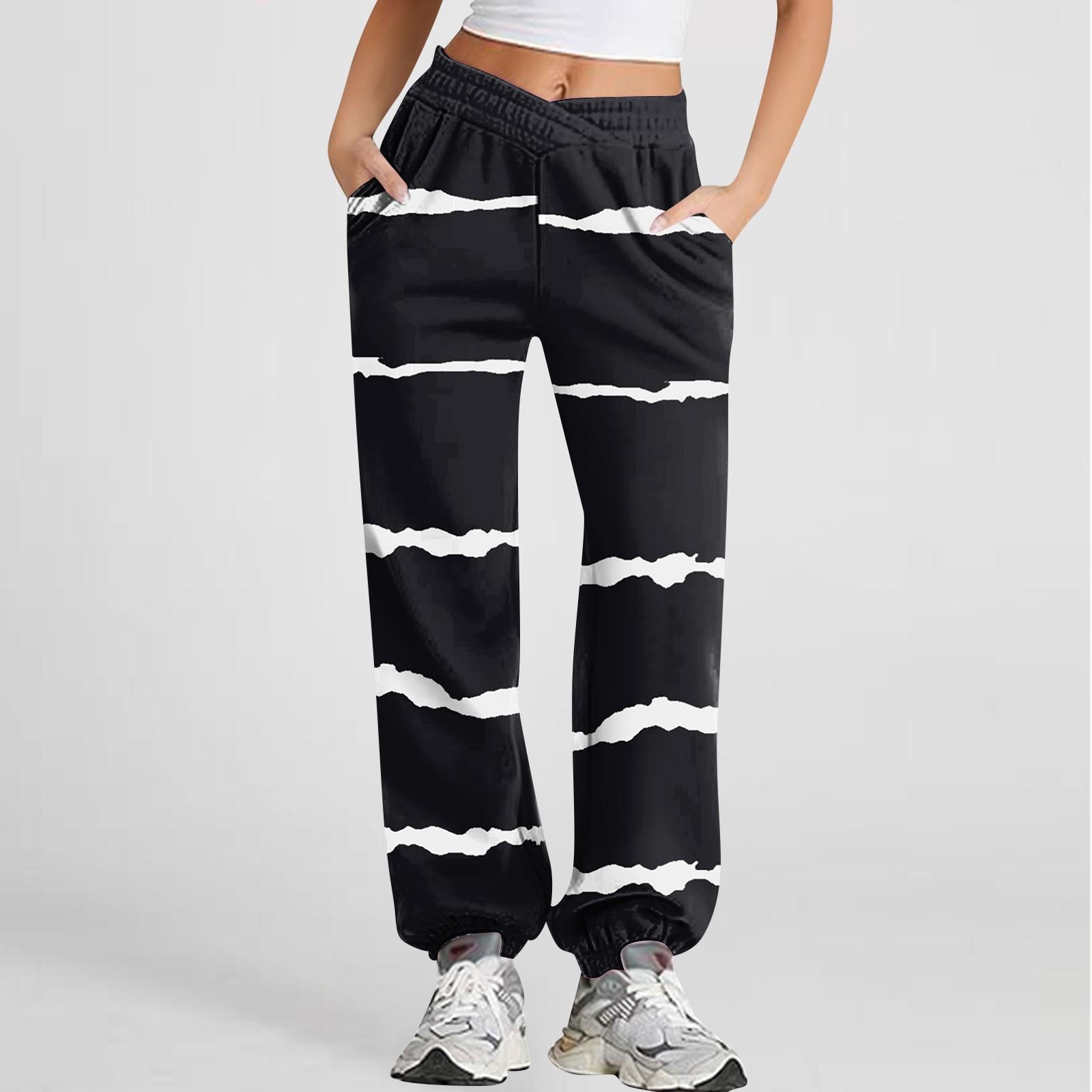 Женские повседневные модные спортивные штаны с принтом — фото 6