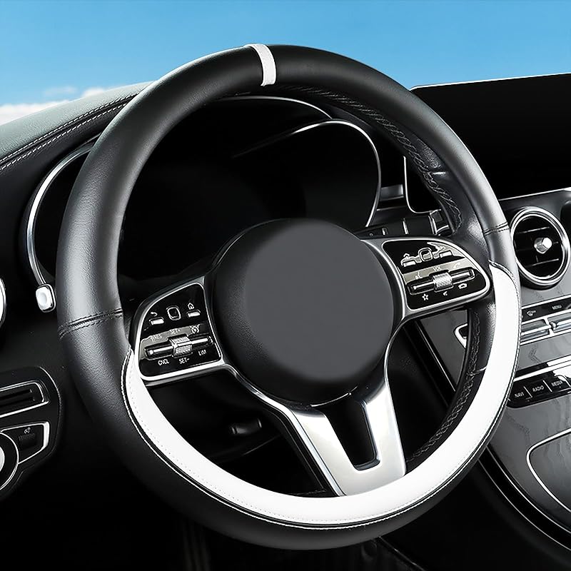 Wildflower Steering Wheel Cover, Flower Car Accessory For Diverse Cars, Steering Wheel Cover Non-Slip Breathable Fabric Absorbing Sweat Universal Car