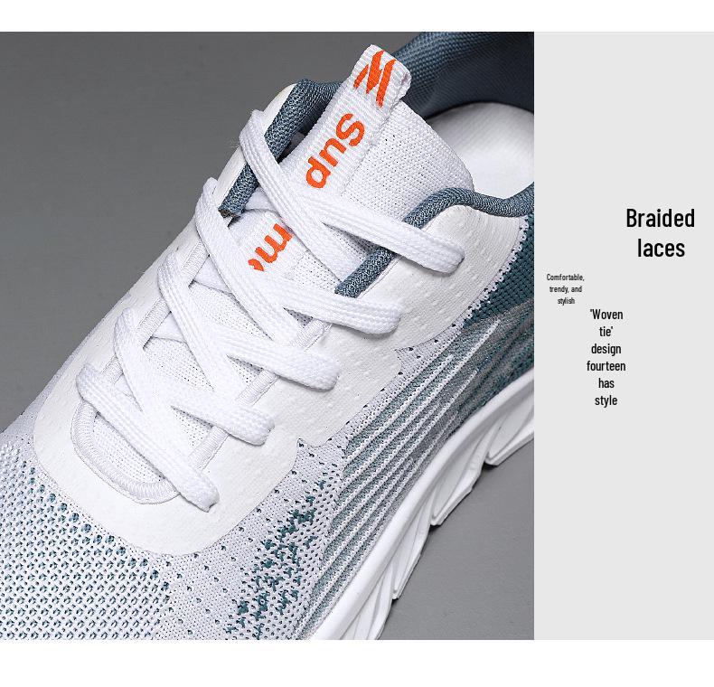 Jin Shi Yuan | Men's Flyknit Running Shoes - Large Size, Breathable, Lightweight, Comfortable Loafers