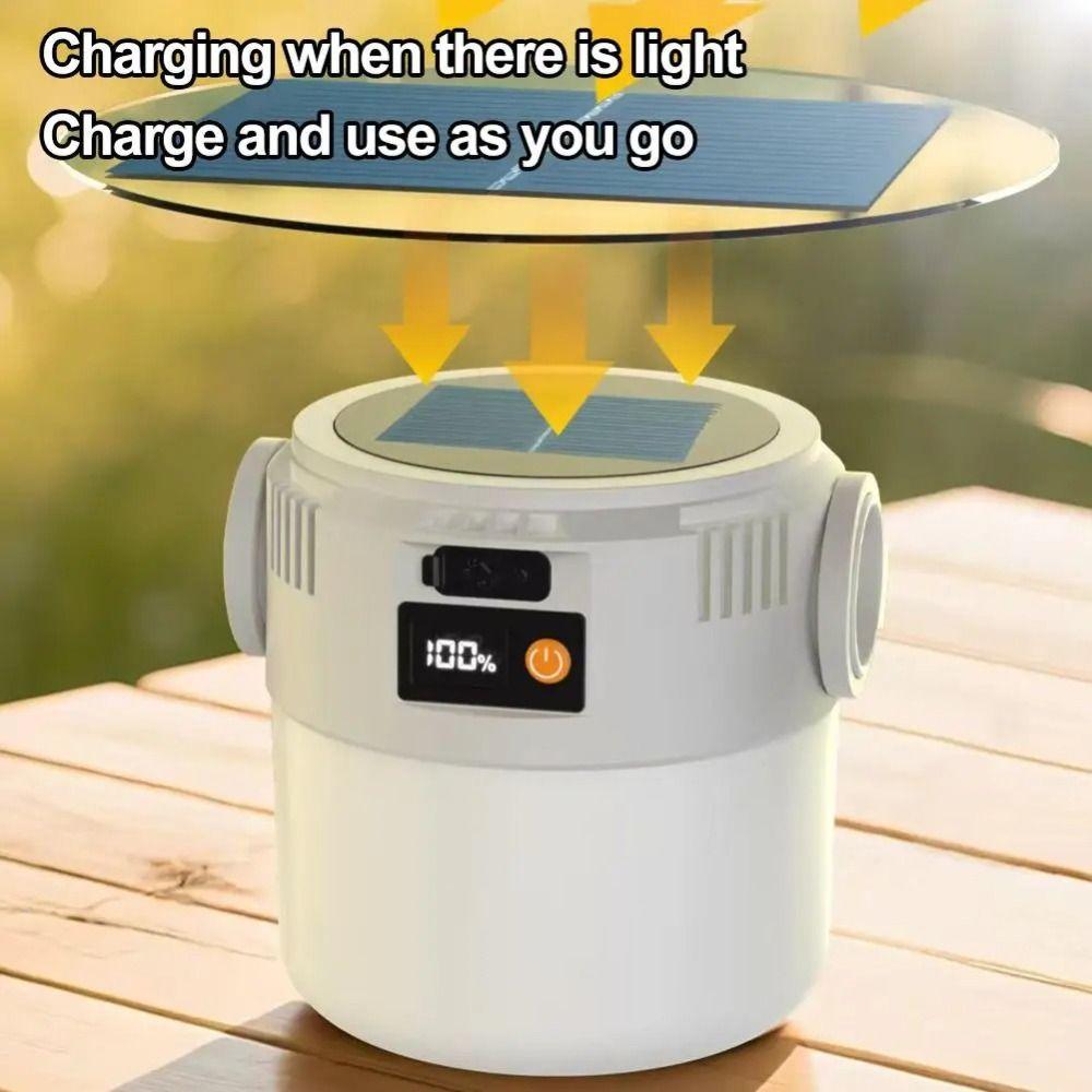 Solar Rechargeable Solar Bulb Light ABS Market Stall Light Camping LED Lamp Outdoor Picnic Decor