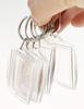 550Pcs Transparent Rectangle Blank Acrylic Insert Keychain Po Picture Frame Keyring Holder Diy Split Ring Keychain Gifts