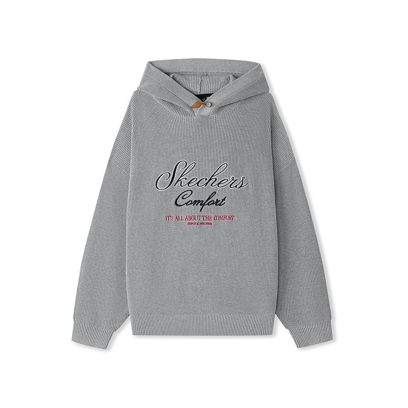 Skechers New Year Collection Simple Comfortable Loose Letter Hoodie Unisex hoodies L126U014-046J XS