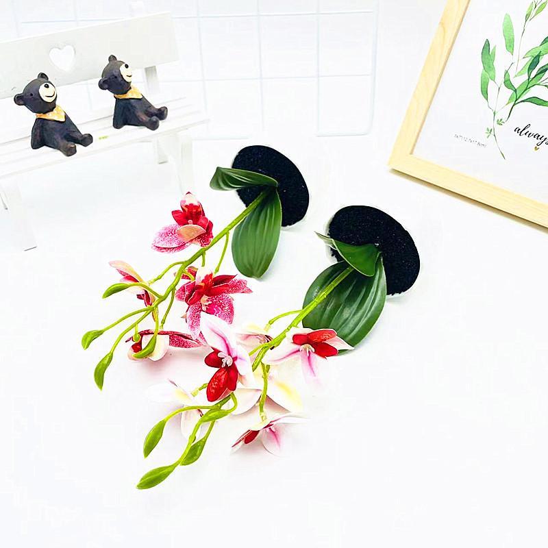 Simulated Phalaenopsis Potted Artificial Artificial Flower For Indoor Outdoor Decoration And Photography Use