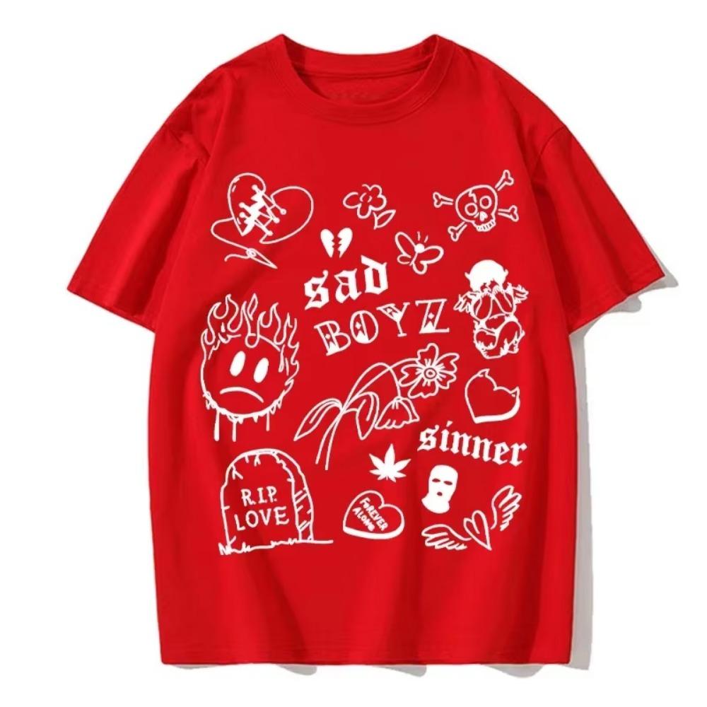 Men's Summer T-shirt Fun Graffiti Fashion Casual Hip Hop Street Style Round Neck T-shirt Men's Short Sleeves