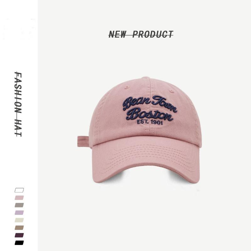 Hat Female Street Letter Embroidery Baseball Cap Male Summer Shopping Versatile Face Small Peaked Cap Summer