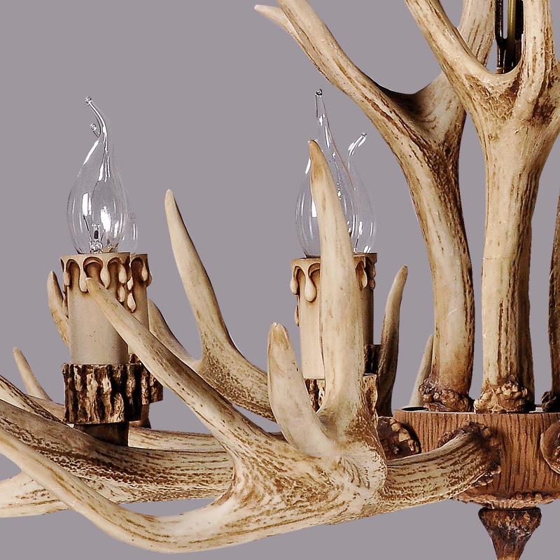 Romantic White Antler Chandelier for Living Room, Bedroom, Bar, or KTV - Rustic Creative Lighting Fixture
