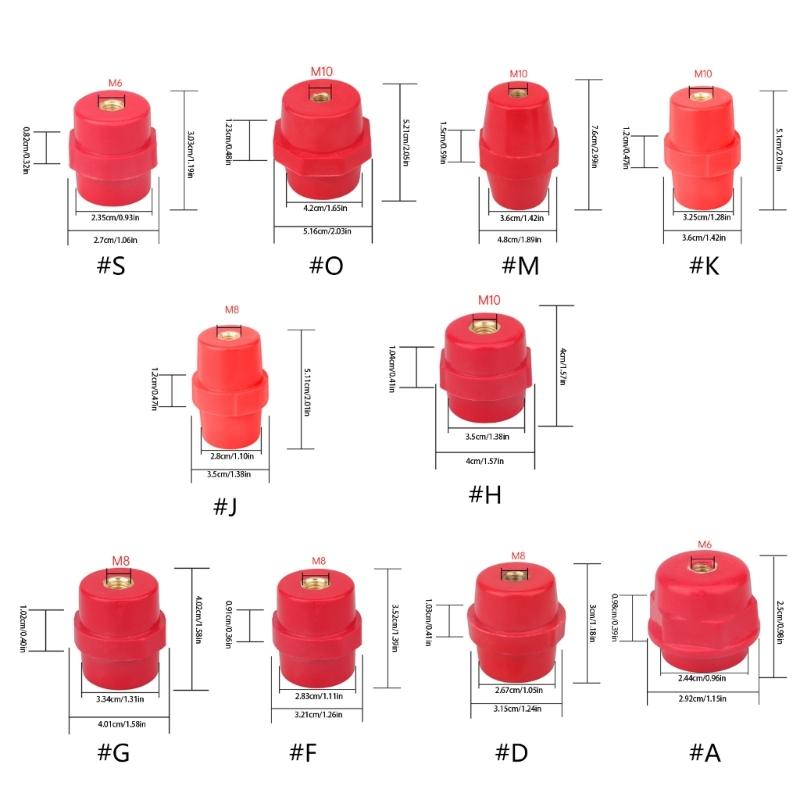 10Pcs 8mm High Low Voltages Insulation Column High Strength Busbar Insulator Supporter Polyester Standoff Insulators