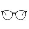 2PCS Ladies' Large Frame Circular Glasses Retro College Style Anti Blue Light Lenses Suitable for Women