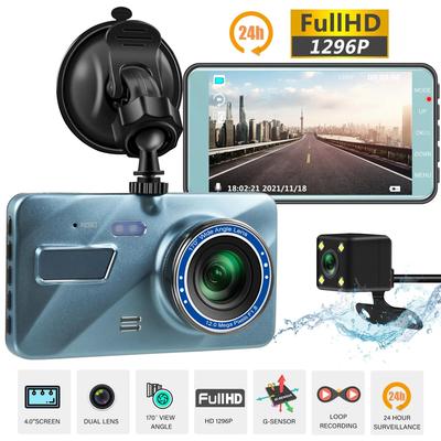 2025 New 4.0 Inch IPS Dash Cam 1080P HD Front and Rear View 2 Way Car Camera Button Screen DVR Recorder for Cars Dvr 3 In 1