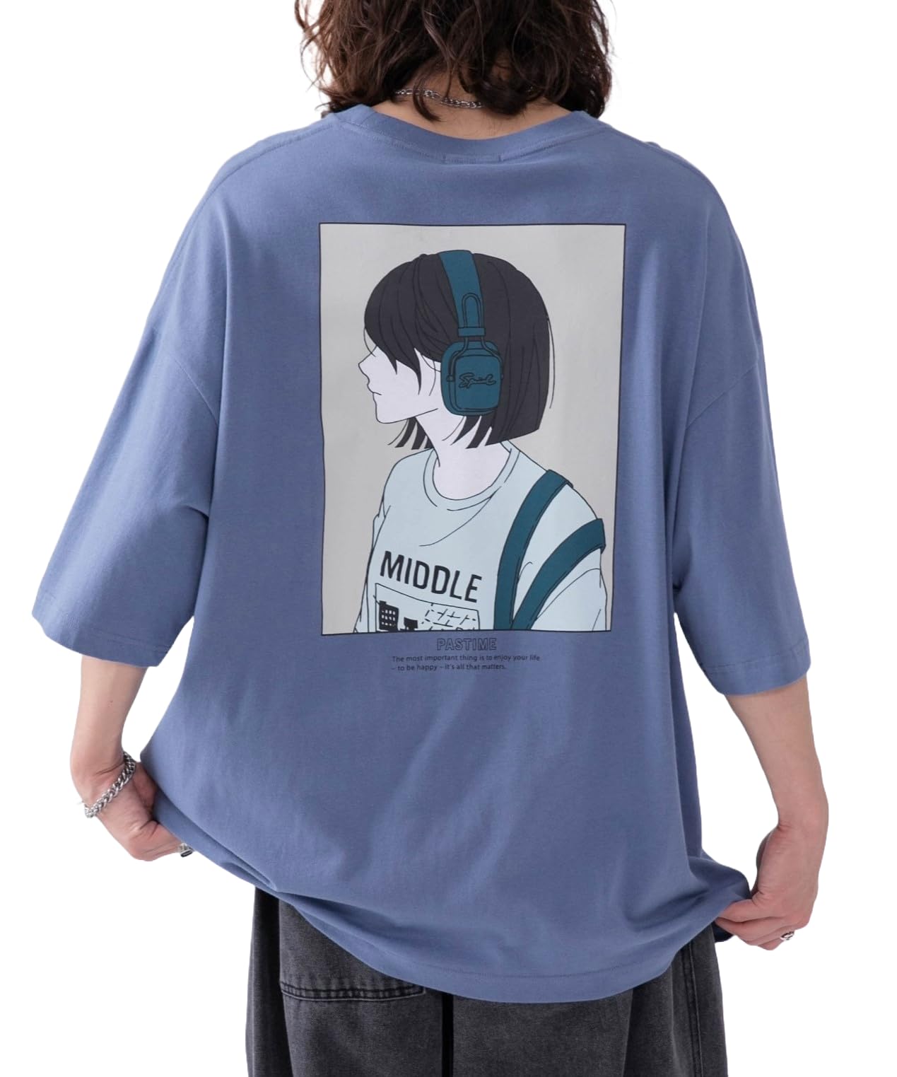 

WEGO Unisex Short Sleeve Loose Oversized Graphic Print Street Size Type A Pattern 53 Men s T-Shirt, Spring/Summer Clothing, Fit, Silhouette, Design,