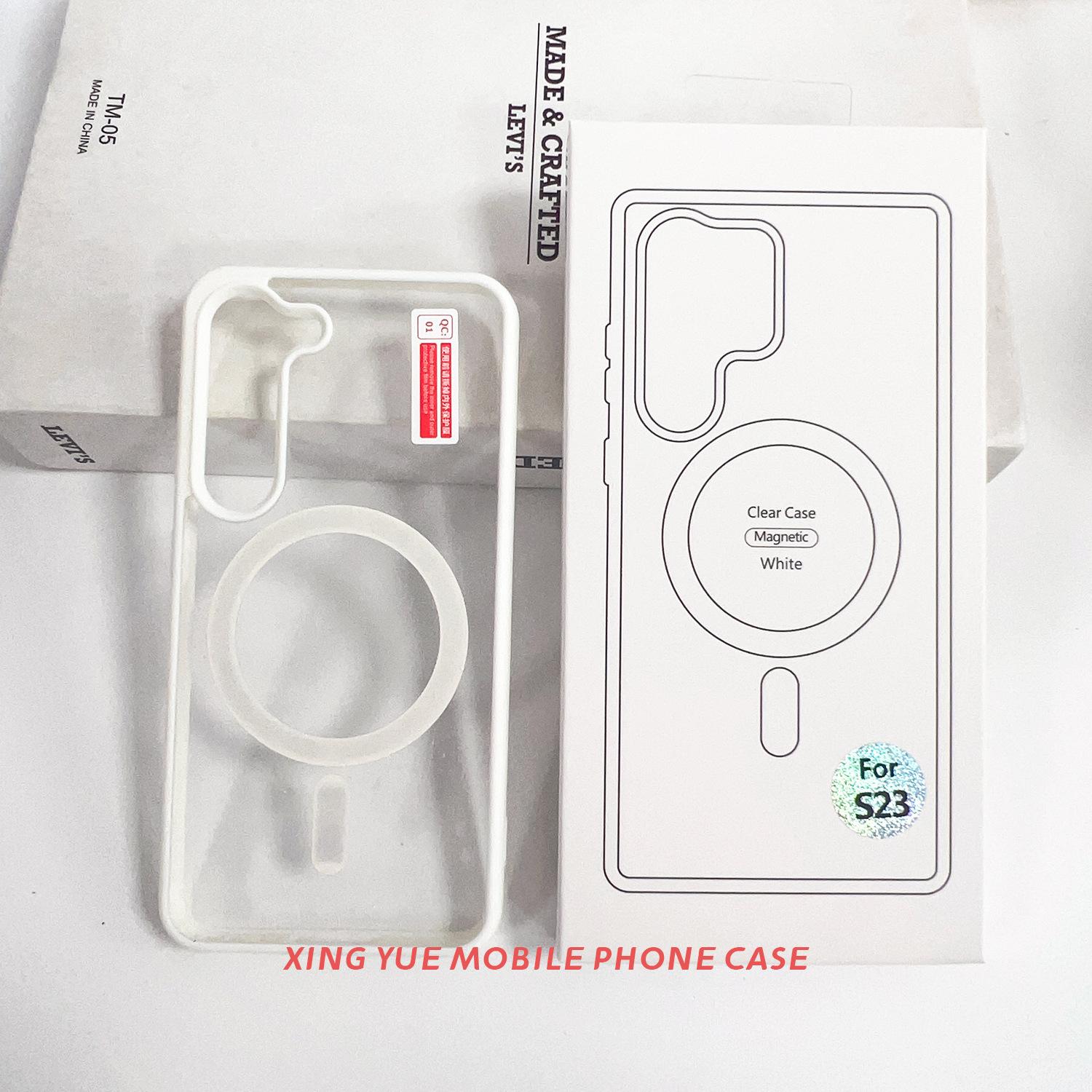 

Suitable for Samsung S25 Ultra Transparent Magnetic Phone Case S24 Wireless Charging Shield Protective Case A15 Samsung S25EDGE