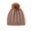 2025 Cashmere Women's High-End Cable Knit Pom-Pom Hat - Autumn/Winter