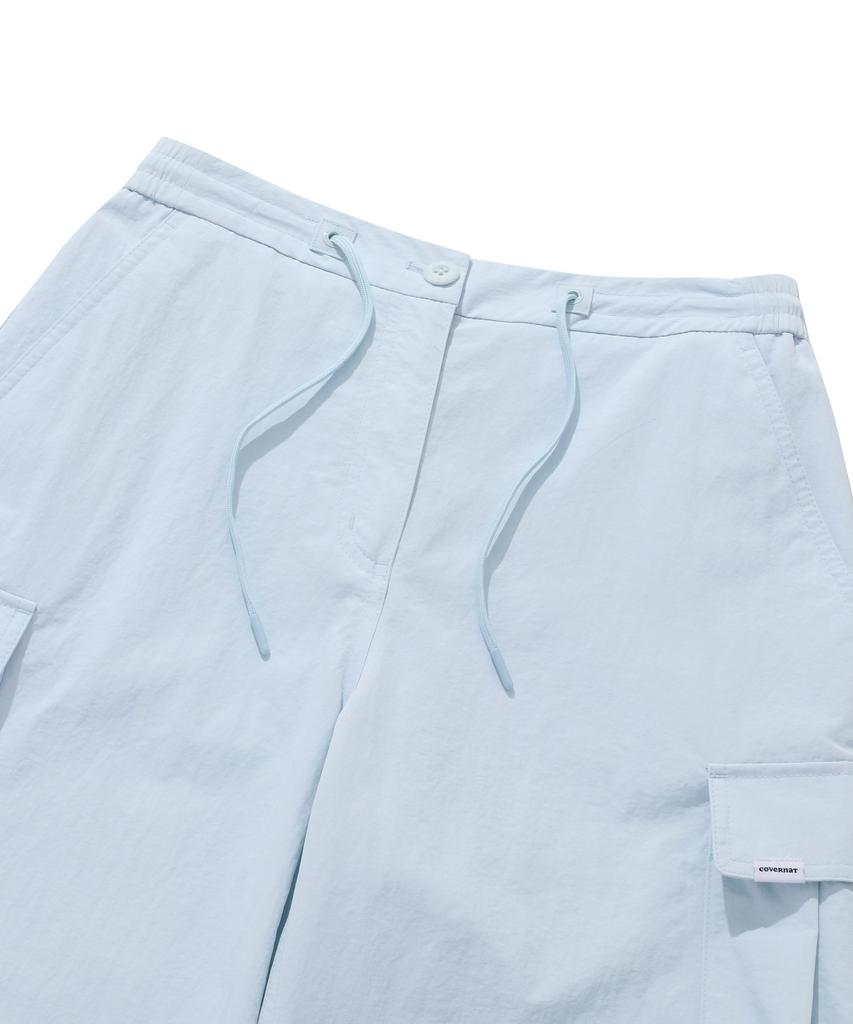 COVERNAT WOMAN Parachute Cargo Pants Light Blue