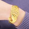 Euro Coin Plated Peacock Push-pull Bracelet for Women Jewelry Bracelet