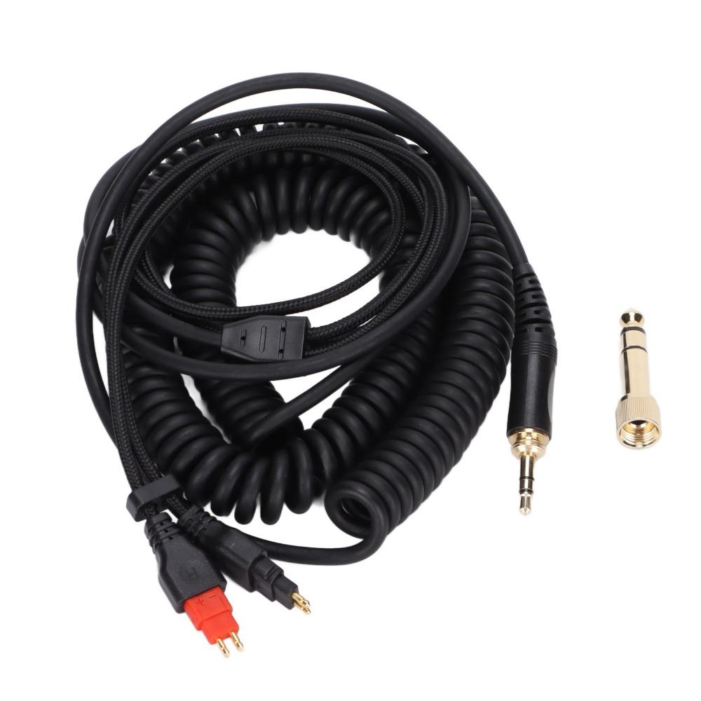 Plug and Play Spring Wire 3.5mm+6.35mm Plug Stereo Jack Cable for HD660s HD650 HD600 HD580 Home