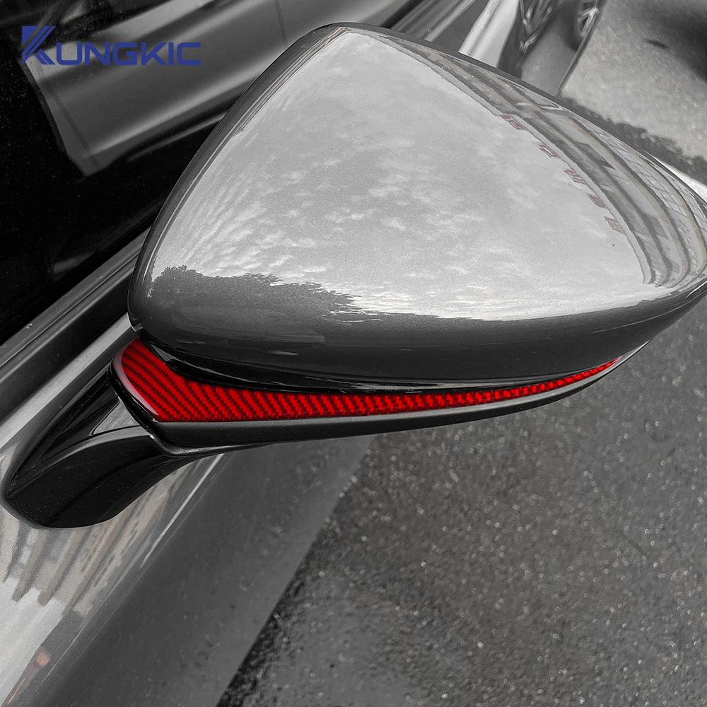 Real Soft Carbon Fiber Sticker For Mazda 3 Axela 2019 2020 2025 2025 2025 2025 2025 LHD RHD Car Rearview Mirror Strip Decor Trim