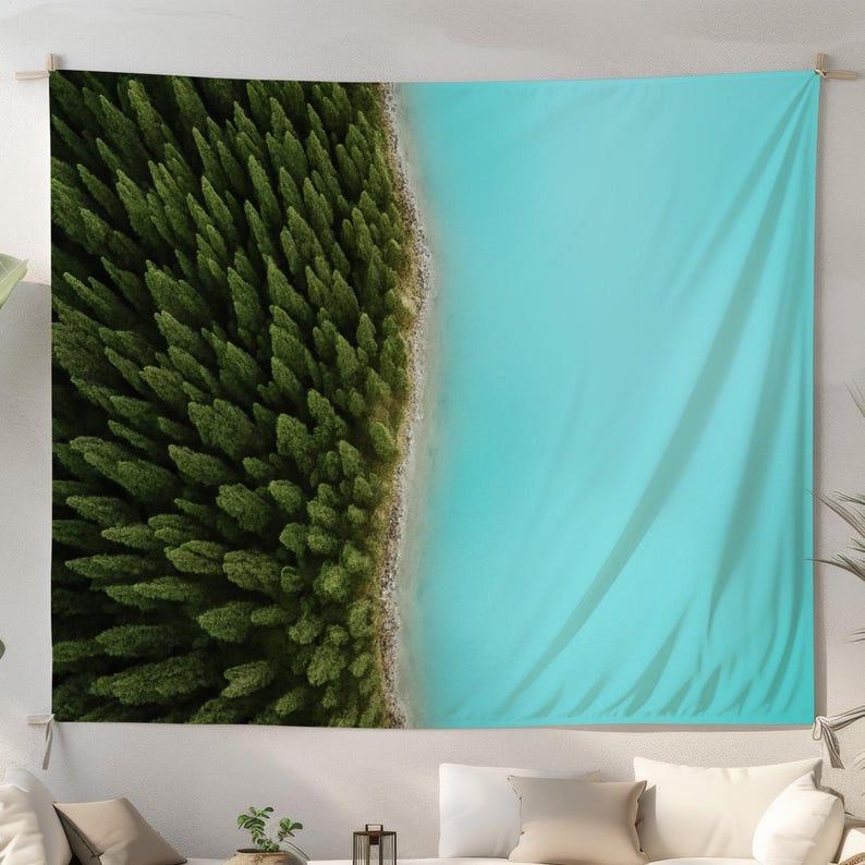 Sky Forest Beach tapestry 75x100 чёрный
