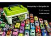 Metal Car Storage Barrel with Pull-back Action, Iron Green Toy Car In Mini Children's Box.