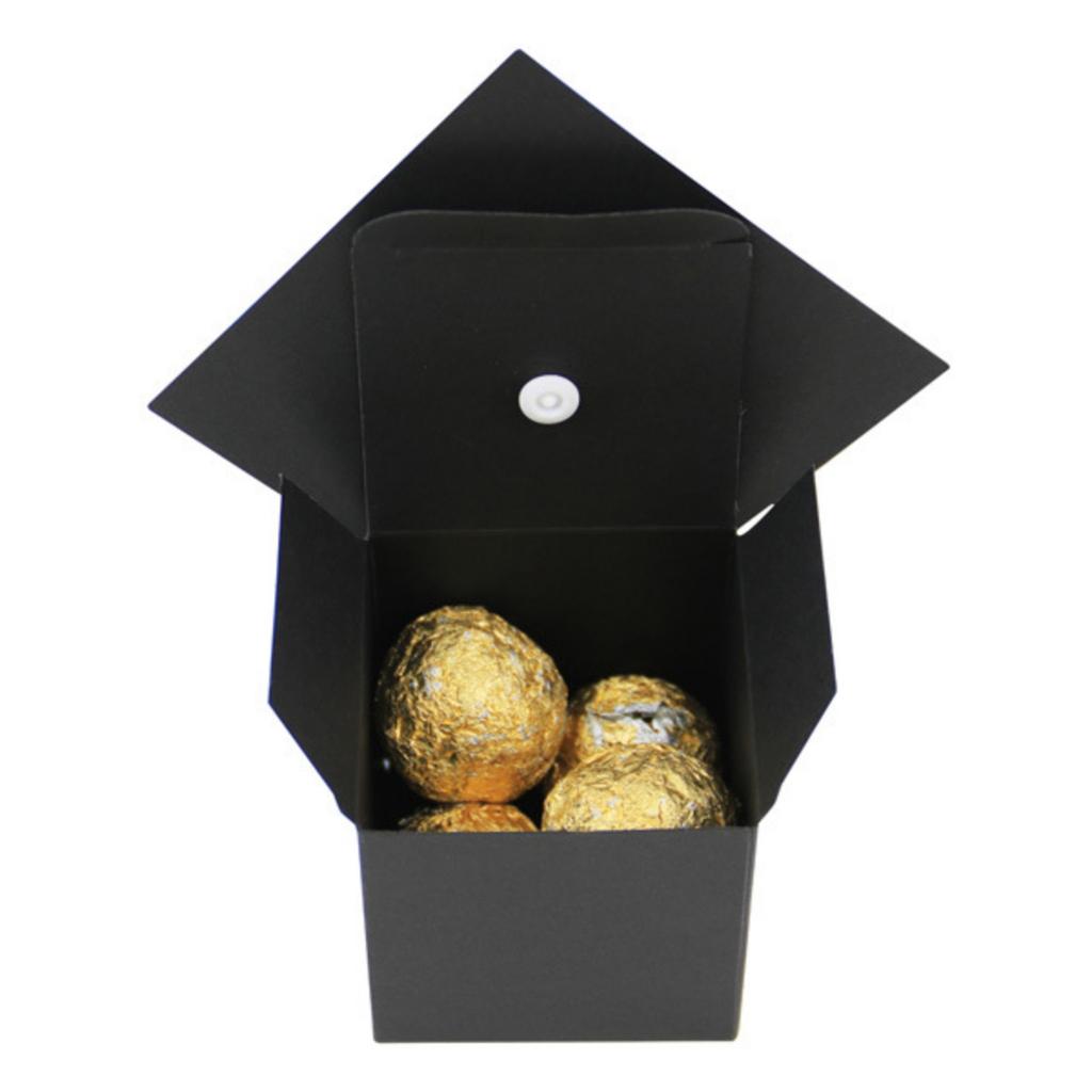 10pcs Graduation Candy Box, Graduation Cap Gift Box With Tassels, DIY Graduation Decoration Box Small Snack Chocolate Box